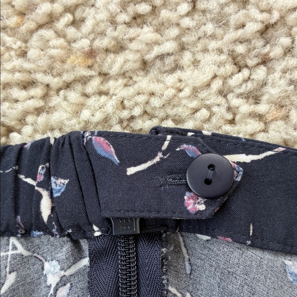 Boho: J.Jill Floral Print Zip Up Midi Skirt (Medium) - Picture 5 of 6